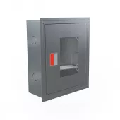 Шкаф пожарный ШПК-310 ВО из нержавеющей стали встроенный Шкаф пожарный ШПК-310 ВО из нержавеющей стали встроенный